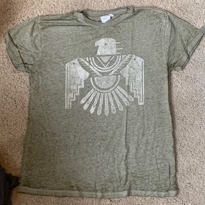 Green White Crow t-shirt (thunderbird design)